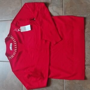 Gorgeous!/ Red 🍒 pear collar top♥️🍒